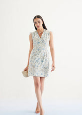 A Model Wearing Off White Handwoven Cotton Starfish Handspun Handwoven Organic Cotton Dress, curated by Only Ethikal